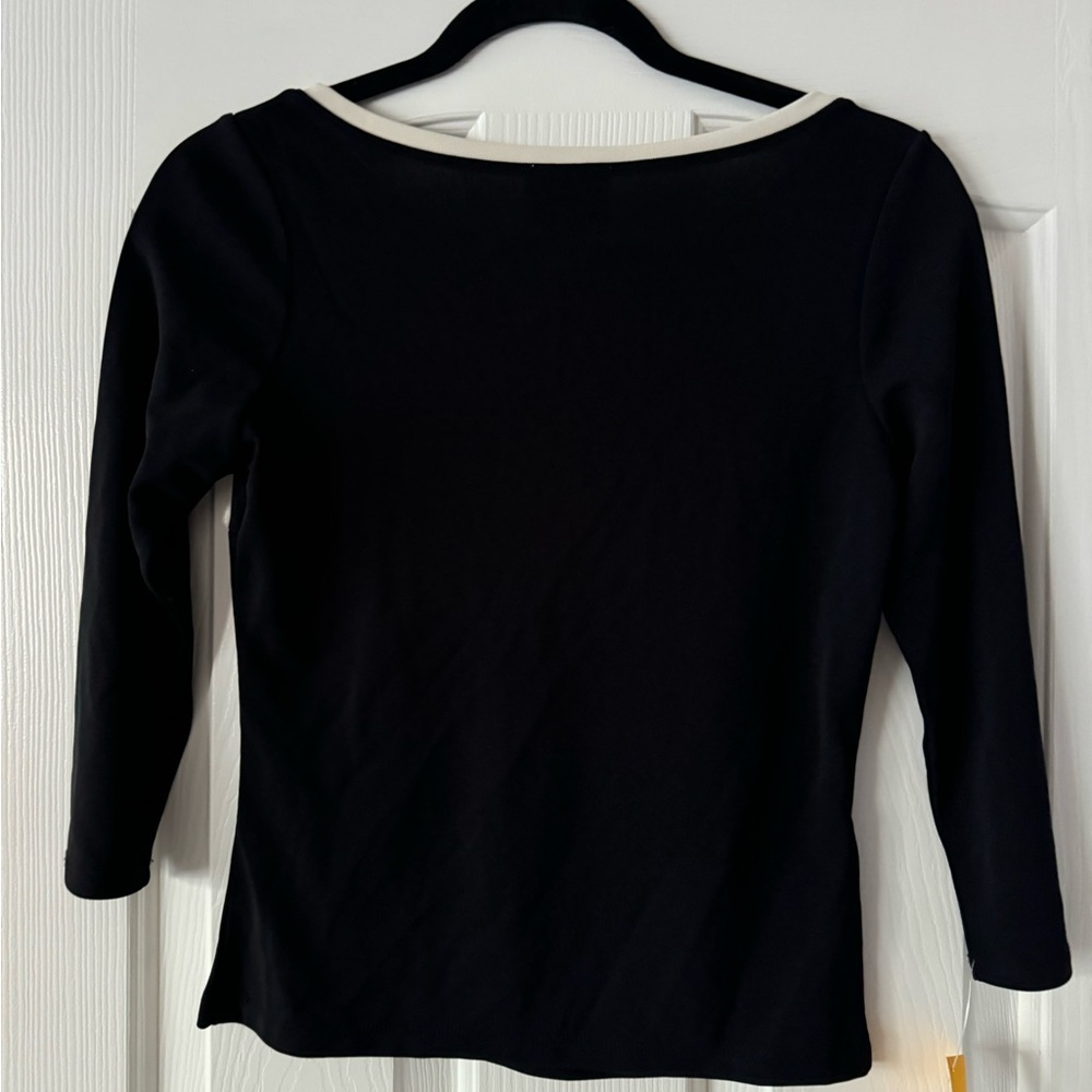 Y2K Ann Taylor LOFT Ballet Coquette Slinky Bow Top - Picture 3 of 3